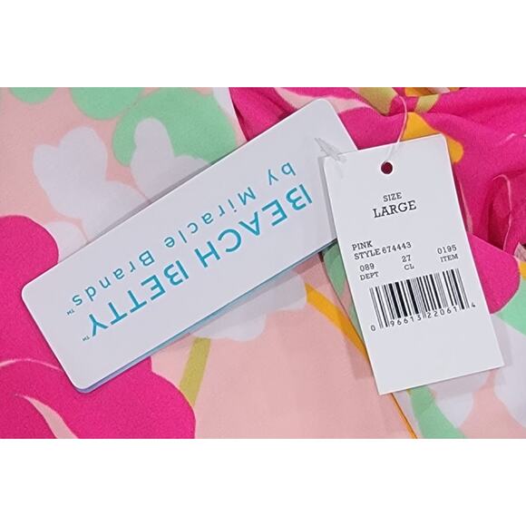 Miracle Beach Betty One Piece Strappy Tropical Swimsuit size Large Brand New - Picture 6 of 6